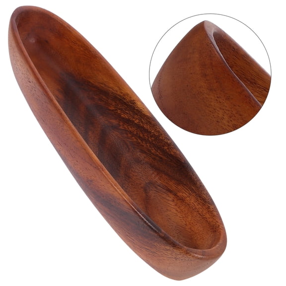 IFANLANDOR Natural Wood Retro Boat Tray Rustic Brown Centerpiece Serving Platter for Table Decor