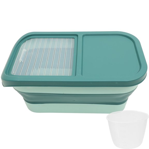 IFANLANDOR Sliding Cover Foldable Grain Container Large Capacity PP Box