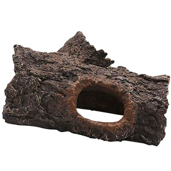 IFANLANDOR Pet Owners 1Set Dark Brown Resin Shrimp Hideout Fish Tank Rock Cave for Aquarium