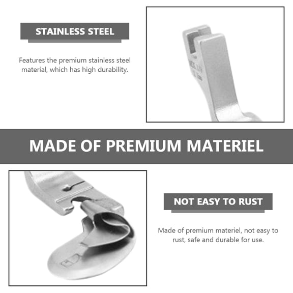 IFANLANDOR Plated Silver Sewing Edging Device Premium Stainless Steel Presser Foot for Sewing and Quilting