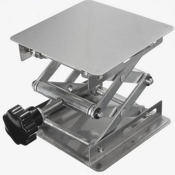 IFANLANDOR Plated Silver Stainless Steel Lift Table with Screw Adjustable High Precision for Garage Repair Use