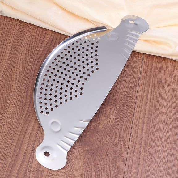 IFANLANDOR Plated Silver Stainless Steel Pasta Strainer with Large Handles for Pot and Pan Draining