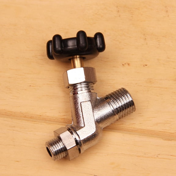 IFANLANDOR Plated Silver Steam Iron Drain Valve with Rubber for Boiler Parts High Performance and Easy Install