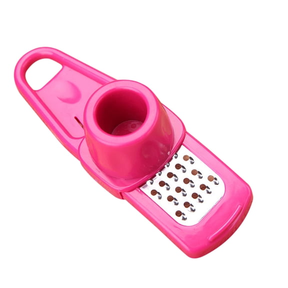 IFANLANDOR Garlic Press Rosy Plastic with Removable Hand Guard Easy to Grate