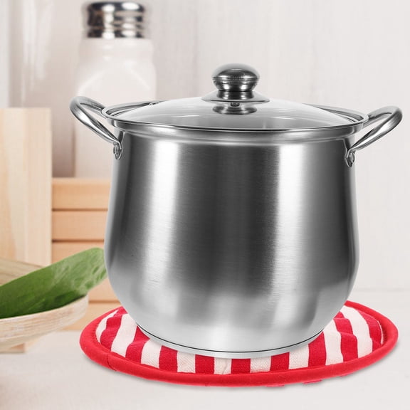 IFANLANDOR Red Cotton Insulated Pot Holder Elegant Rustic Kitchen Accessory