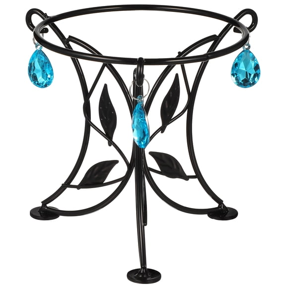 IFANLANDOR Resin Crystal Ball Base Black Round Display Stand 1Pack