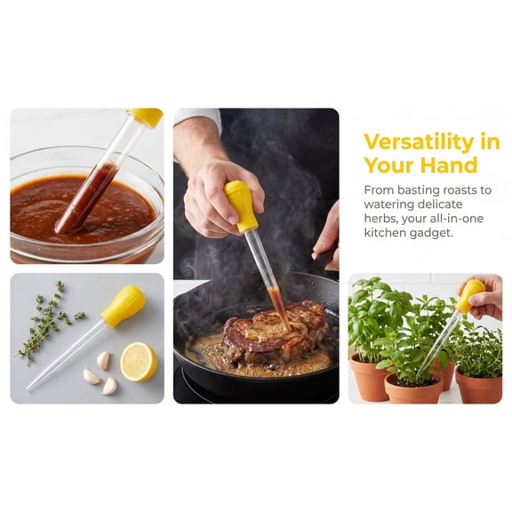 IFANLANDOR Reusable Turkey Baster with Thermoplastic Rubber and Plastic Parts