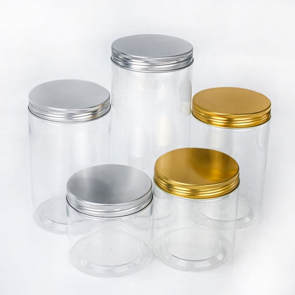 IFANLANDOR Round Cans with Screw Lid for Kitchen Storage 6Pcs