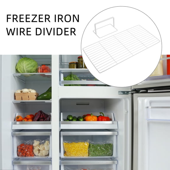IFANLANDOR Separators for Refrigerator Fridge Partition White Iron 1Set for Household and Grocery Store Use