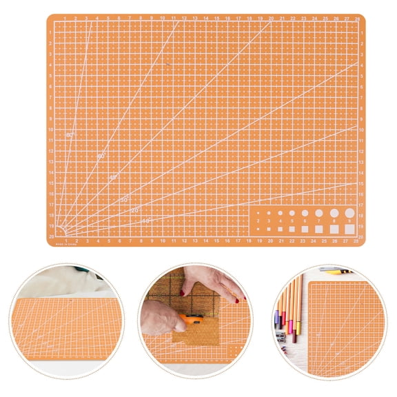 IFANLANDOR Sewing Cutting Mat Cutting Mat For Crafters In Orange With Precision Carving For Arts And Crafts 1Pack
