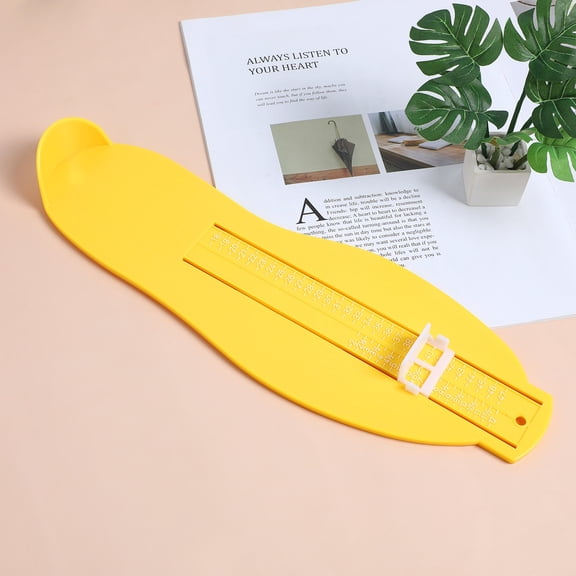 IFANLANDOR Shoe Sizer Measuring Devices Foot Measuring Tool Yellow 1Set for Adults