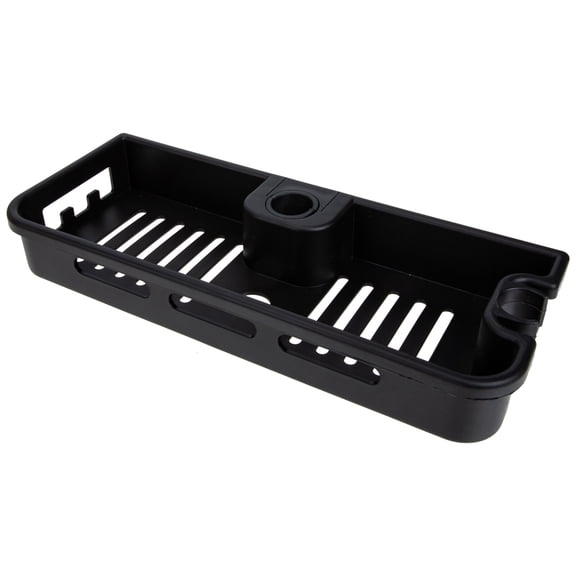 IFANLANDOR Shower Holder Plastic 2Pcs Black Square Plastic Shower Lift Bar With Storage Trays Bathroom Accessories