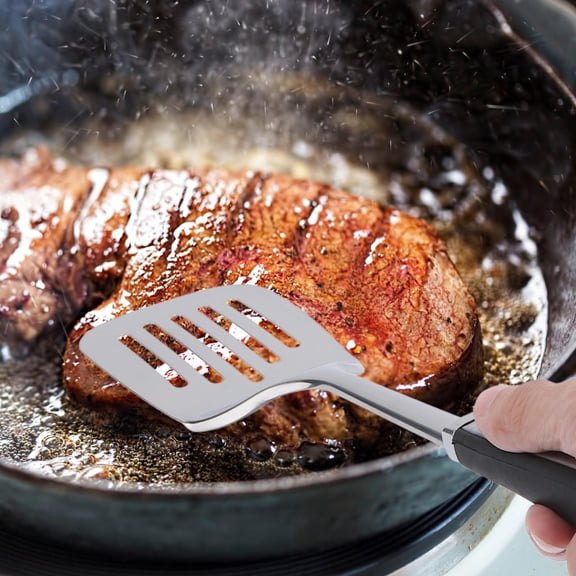 IFANLANDOR Slotted Stainless Steel Turner with Dishwasher Safe Design for Efficient Cooking Tasks