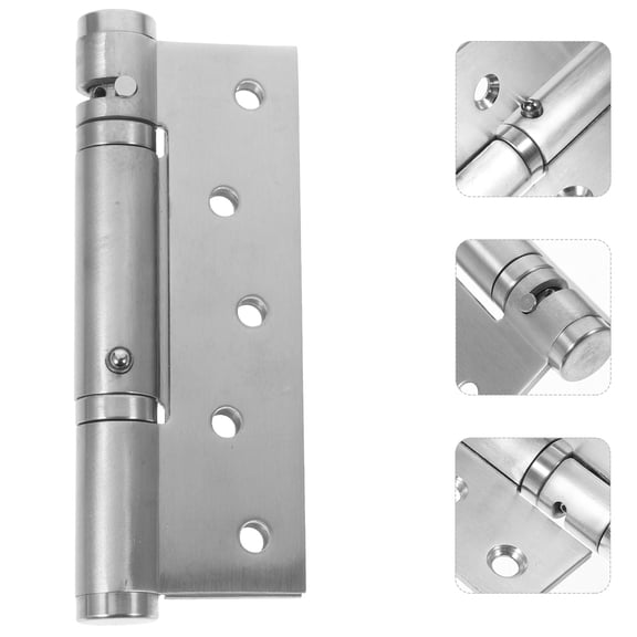 IFANLANDOR Spring Hinge Automatic Door Closers Stainless Steel Smooth Closing for Boilers and Corridors Plated Silver