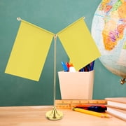 IFANLANDOR Metal Table Flag Pole with Sturdy Base for Office Desk and Home Display Stand