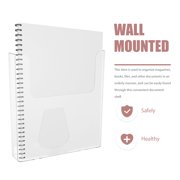 IFANLANDOR Transparent Acrylic Brochure Holder Wall Mount Rack for Office and Retail Space Saving Display