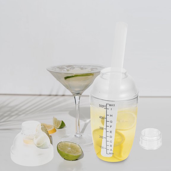 IFANLANDOR Transparent Espresso Shaker Set for Home Use with 500ml Capacity PP Material and Easy Clean Design