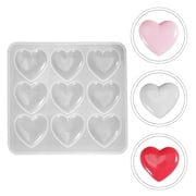 IFANLANDOR Transparent Silicone Heart Shaped Mold 1Pack For Diy Craft And Soap Making Uses