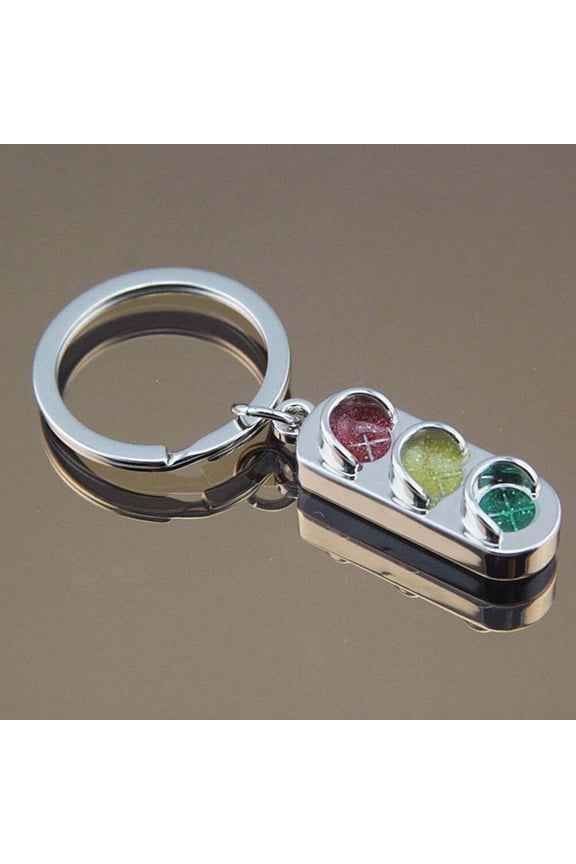 Trendy Keychain Street Stop Light Keychain Metal 1Pack Decoration for Car Key