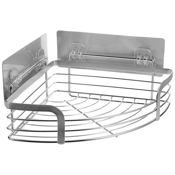 IFANLANDOR Triangle Shower Shelf 304 Stainless Steel Silver 1Set For Bathroom Kitchen Organization 20X20X1.8In