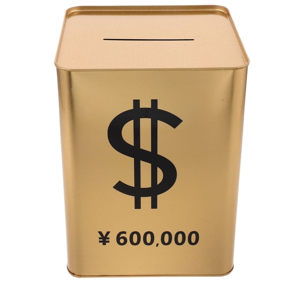 IFANLANDOR Unbreakable Metal Money Bank with Only in No Out Design Stainless Steel Cash Box
