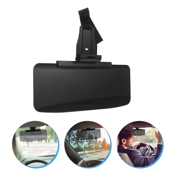 IFANLANDOR Universal Black Driving Sun Visor with Extendable Shield and Nighttime Glare Reduction Clip