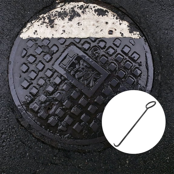 IFANLANDOR Versatile Ifanor Black Manhole Cover Lifting Hook Outdoor