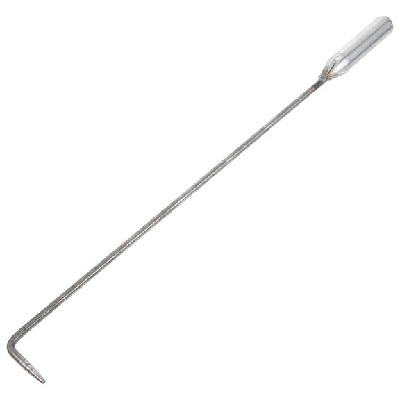 IFANLANDOR Plated Silver Fire Pits Poker Tool with Versatile Hook for Barbecue and Camping