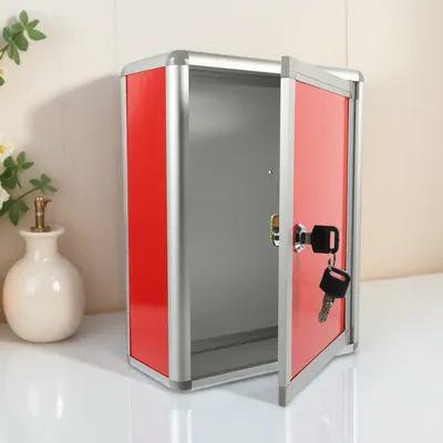 IFANLANDOR Vintage Style Red Wall Mail Box with Lock Aluminum Alloy for Home Letters