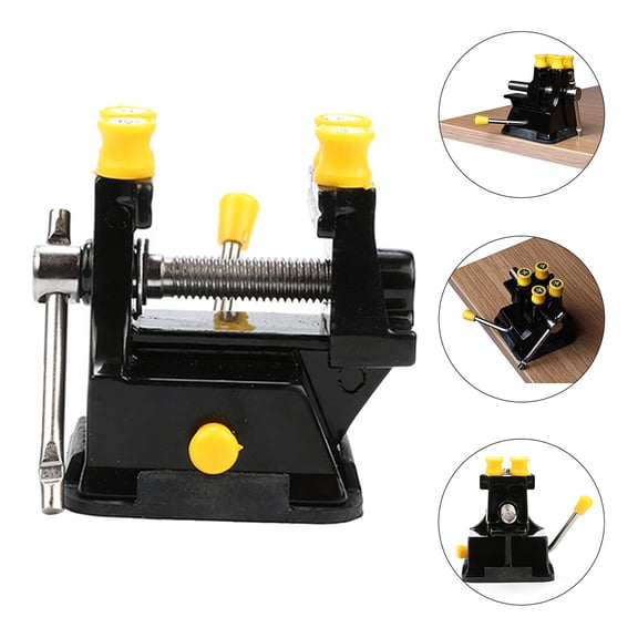 IFANLANDOR Walnut Drill Press Bench Vise for Strong Fixability on Square and Round Objects