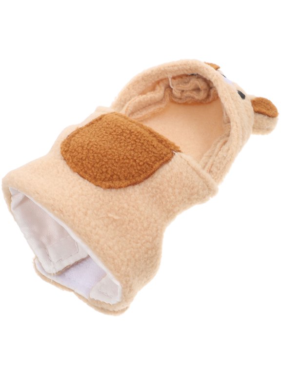 Light Brown Chenille Warm Flight Jacket Sweatshirt for Parrots and Cockatiels