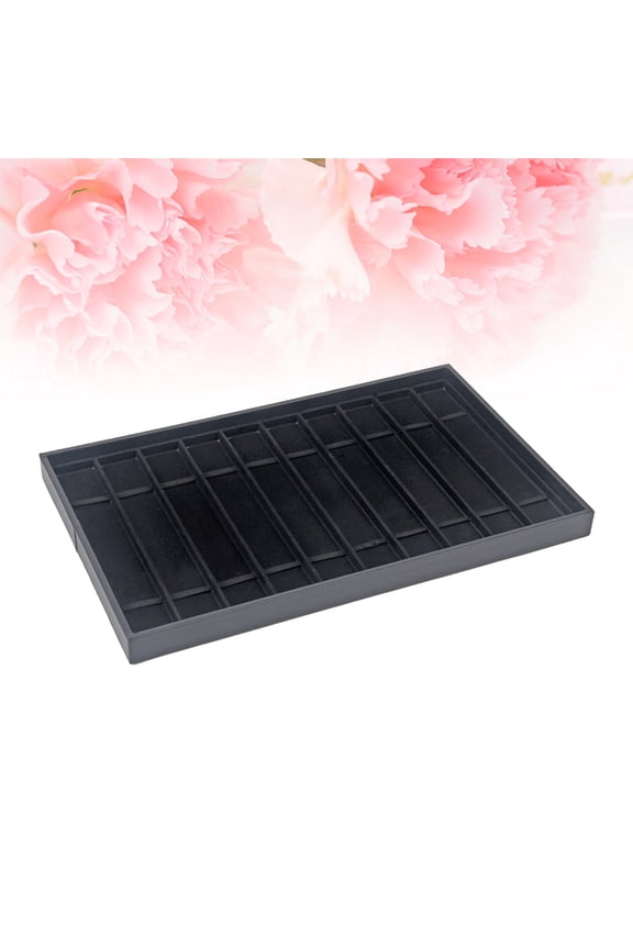 Watch Box Storage Tray in Black for Watch Display and Jewelry Organizer with 10 Grids