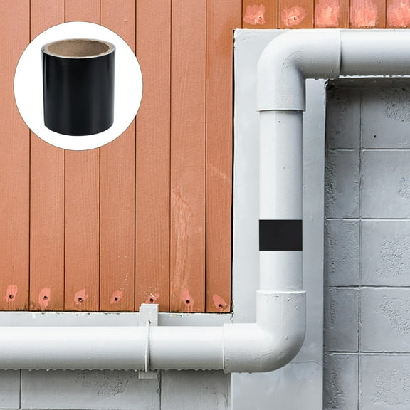 IFANLANDOR Water Repairing Tape 2Pcs 150x39in Black PVC for Roof and Pipe Repairs