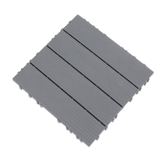 IFANLANDOR Waterproof Grey Plastic Outdoor Tiles for Garden Patio Backyard with Easy Maintenance