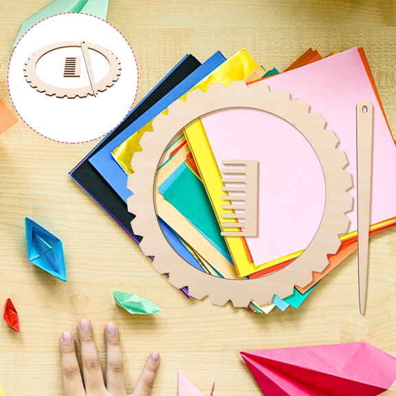 IFANLANDOR Weaving Board Wood Space Saving Storage For Accessories Creation 1Set