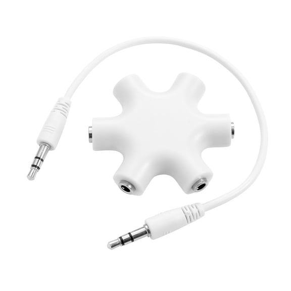 IFANLANDOR Audio Splitter Adapter, White, for Headphone Use, Share Music with Friends