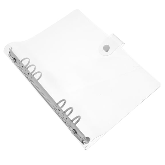 IFANLANDOR White Flexible Ring Binder with Transparent Protective Cover Ideal for Home Notepad Organization