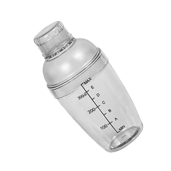 IFANLANDOR White Hand Shake Cup Cocktail Mixer with Measuring Scale and Easy Grip Surface