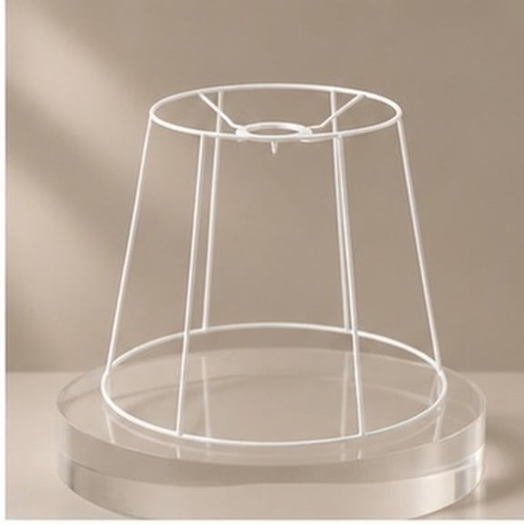 IFANLANDOR White Lamp Shade Ring for Macrame Lamp Shade Project, Iron Material, Decorative White Finish
