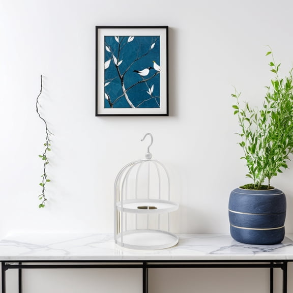 IFANLANDOR White Retro Birdcage Wax Melter Stove with Convenient Hook for Sealing Envelopes and Packages
