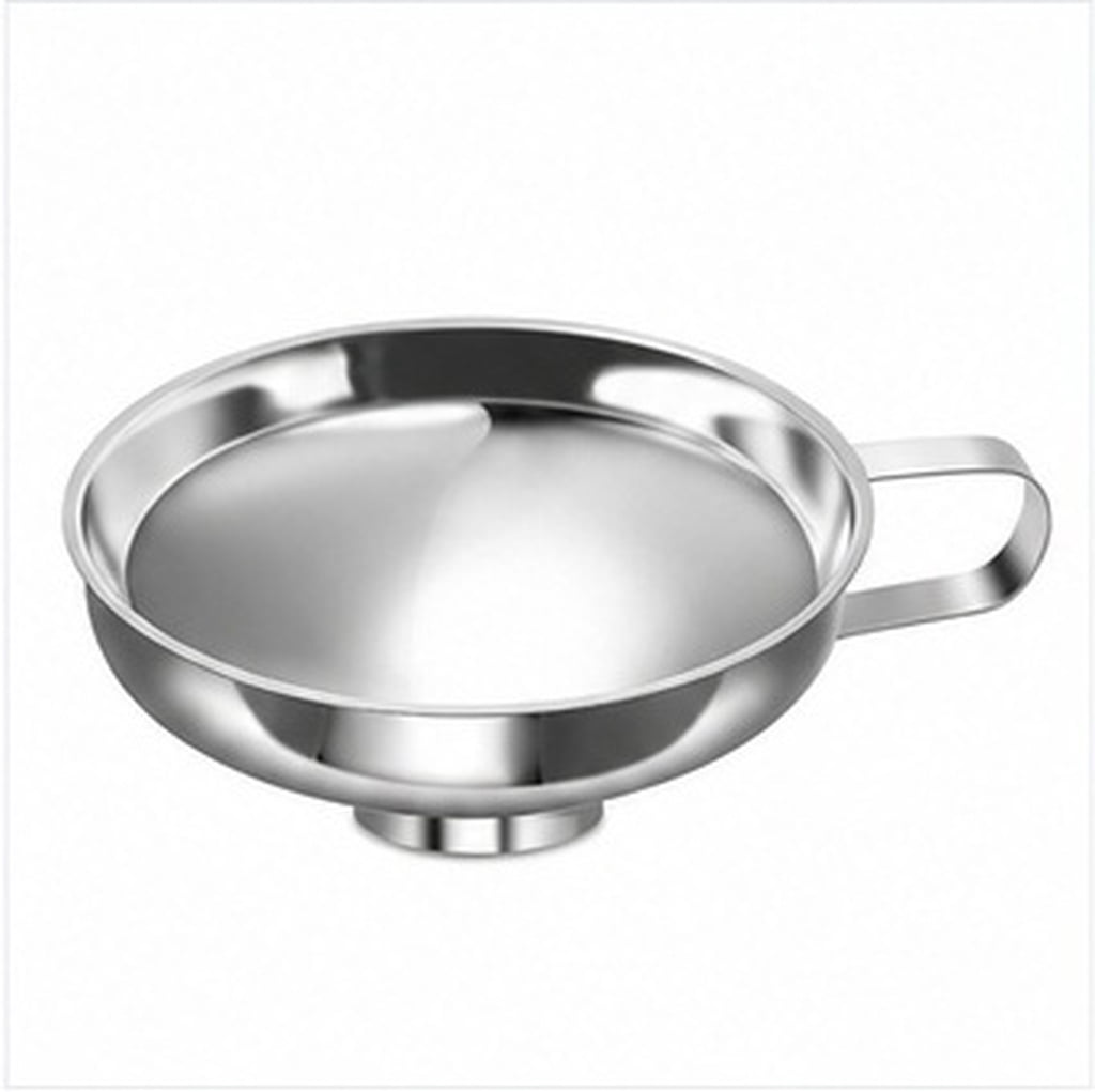 IFANLANDOR Wide Mouth Kitchen Funnel, Stainless Steel, Plated Silver ...