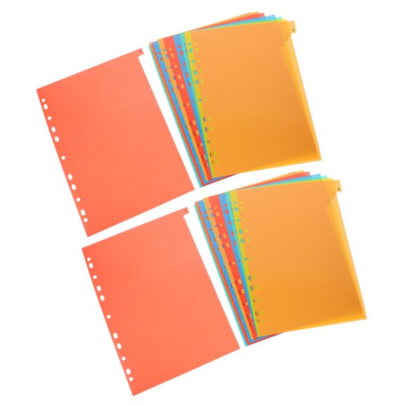 IFANLANDOR binder separators with tabs File Divider PP Multi 2 Sets for Easy Access