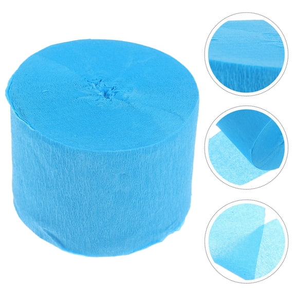IFANLANDOR elegant party decorations Crepe Paper Streamer Sky-blue Decorative Background Wall Setup for Birthdays 1Pack