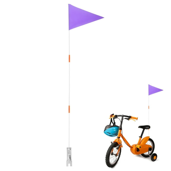 Purple Bike Safety Flag Made of Glass Fiber for Bike Use Sturdy and Easy to Install
