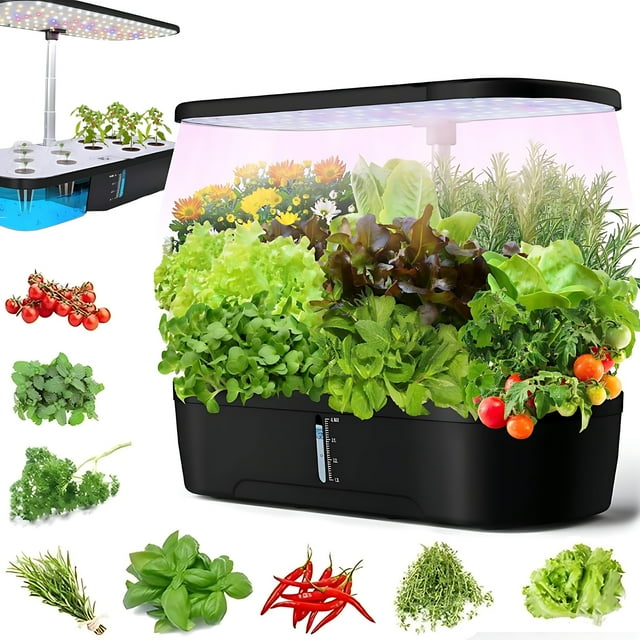 IFCOW Hydroponics Growing System Indoor Garden 12 Pods Indoor Gardening