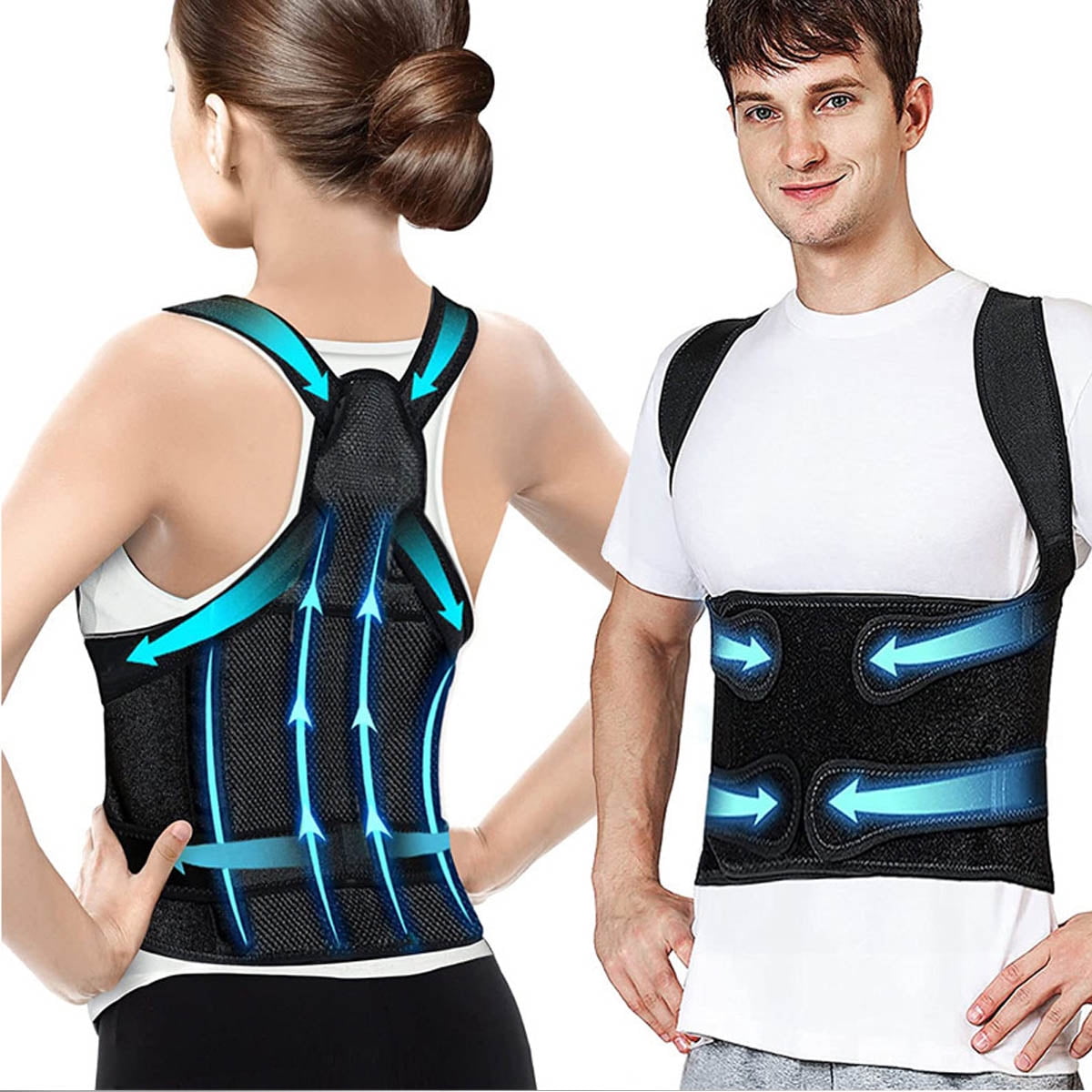 IFCOW Back Brace Posture Corrector for Women Men, Back Straightener ...