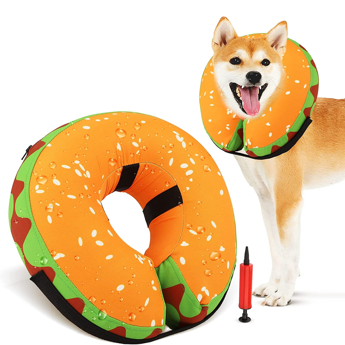 IFCOW Dog Cone Protective Inflatable Elizabethan Collar For Pet Dogs