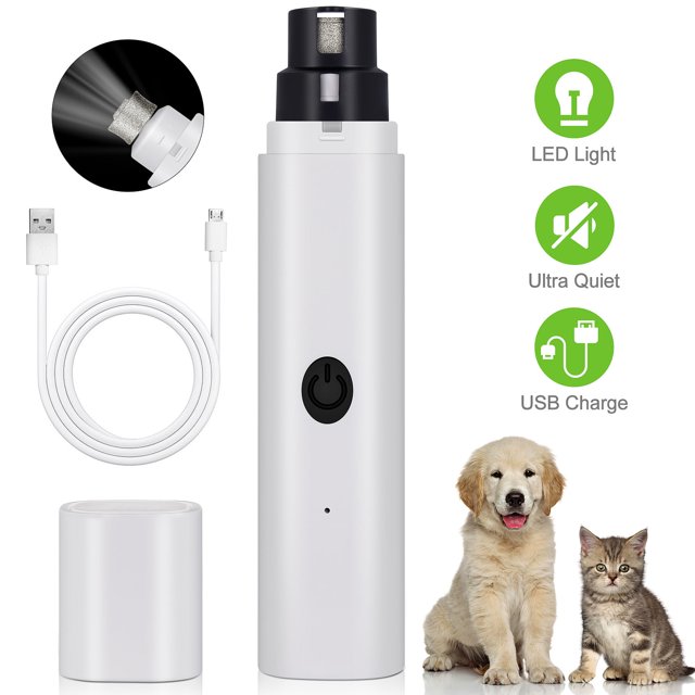 IFCOW Electric Pet Nail Grinder, 2Speed Dogs & Cats Nail Trimmer