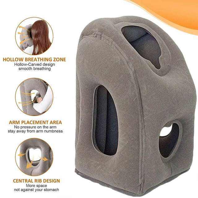 IFCOW Inflatable Travel Pillow, Airplane Neck Pillow Comfortably ...