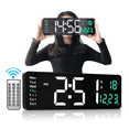 thumbnail image 1 of IFCOW Large Digital Wall Clock with Remote Control, 16 Inch LED Display Count Up & Down Timer, Adjustable Brightness Alarm Clock with Day/Date/Temperature for Home, Gym, Office, 1 of 13